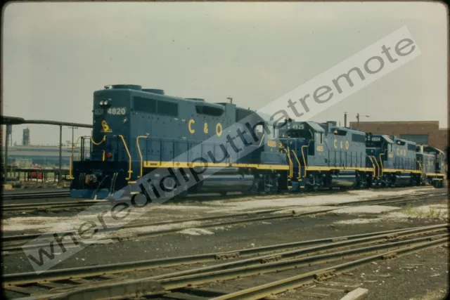 Orig. Slide Chesapeake & Ohio C&O 4820 EMD GP38 Barr Yard Riverdale IL 7-31-70
