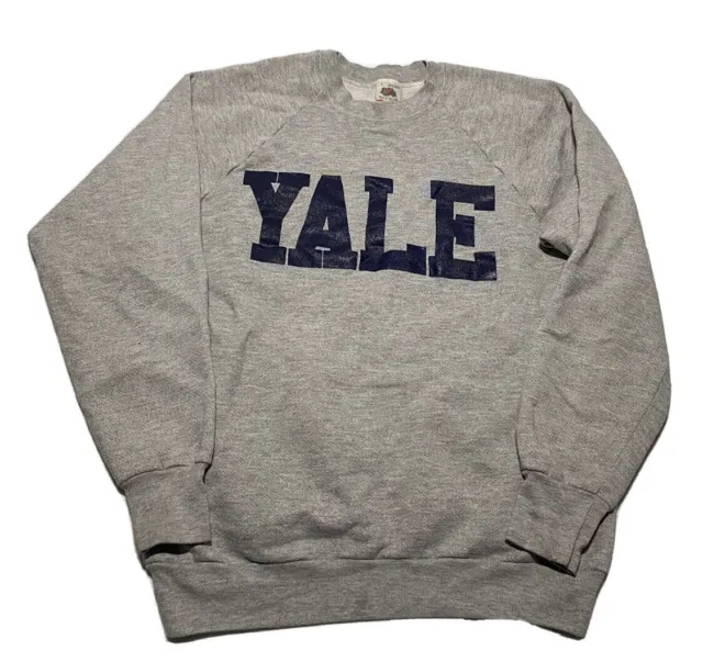Vintage Yale University Sweatshirt Crewneck Size Small 90s USA made M4