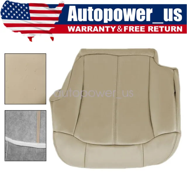 For 1999-2002 Chevy Suburban Tahoe Passenger Lower Leather Seat Cover Light Tan
