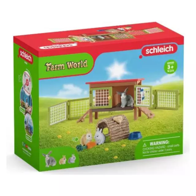 Schleich Rabbit And Guinea Pig Hutch Set 42500 NEW IN STOCK