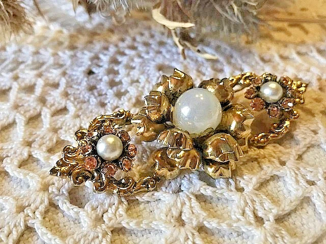 Broche de fleur extra grande Broche de fleur blanche Broche rose en