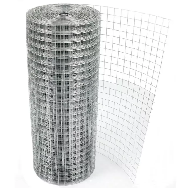 Welded Wire Mesh 1"x1" Galvanised Fence Aviary Rabbit Hutch Chicken Run Coop Pet 3