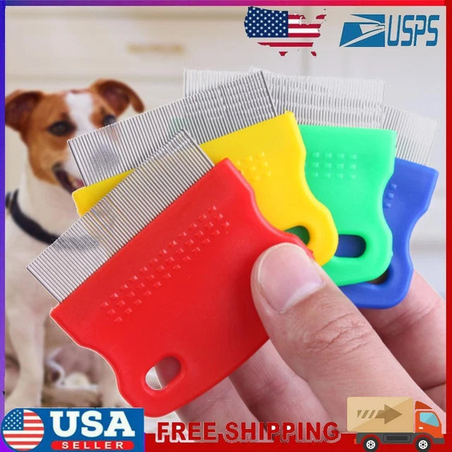 Pet Flea Comb Steel Pin Brush for Dog Cat Kitten Hair Trimmer Grooming Tool