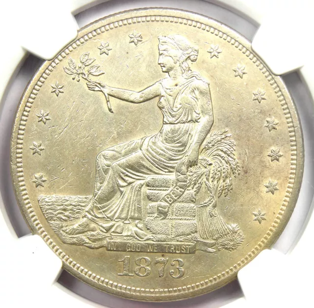 1873-P Trade Silver Dollar T$1 Coin (1873) - NGC Uncirculated Detail (UNC MS)