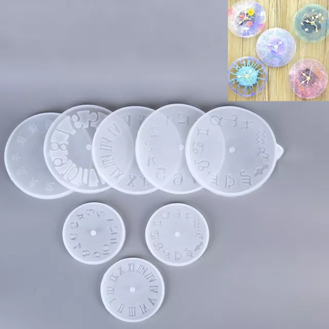 CLOCK SILICONE EXPOXY Resin Mold Pendant Jewelry Making DIY Mould