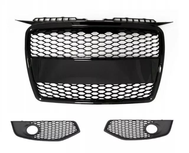 Calandre Front Pare-Chocs + Grille Audi A3 8P S3 Rs Look 2003-2008 Noir