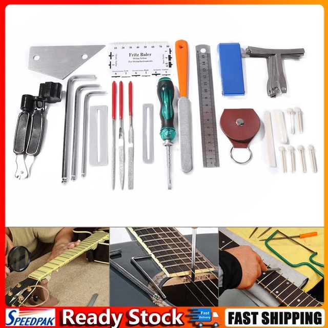 36 in 1 Professional Guitar Cleaning Repair Tool Kit String Changing Tuning Tool