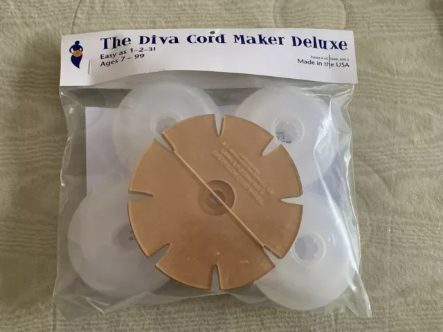 Diva Cord Maker Deluxe Fiber Kumihimo Kit New With Instructions