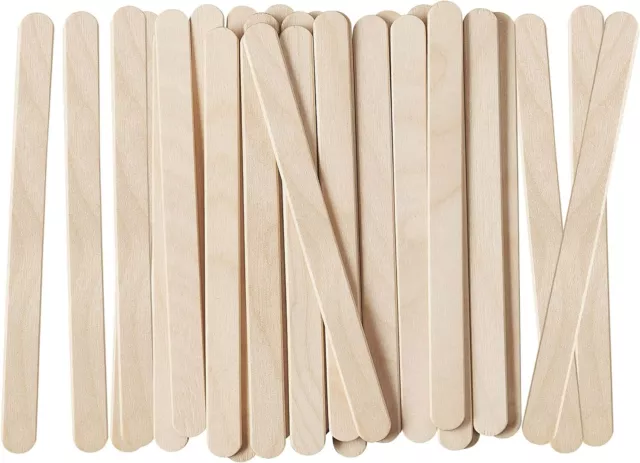 200 Pcs Natural Wood Popsicle Sticks 4.5 Inch Ice Cream DIY Gelato Stick Wooden