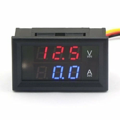 12V DUAL LED Digital Kfz Voltmeter Amperemeter DC 0-100V 0-50A Range ...