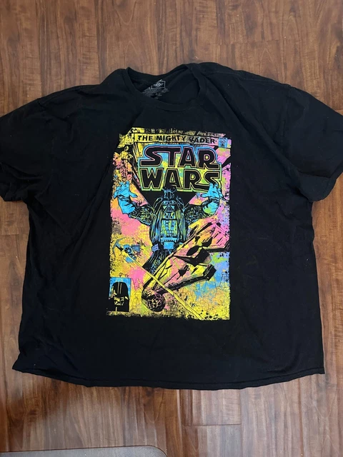 Star Wars Shirt Black Adult 3XL The Mighty Vader Comic Graphic Mad Engine Mens
