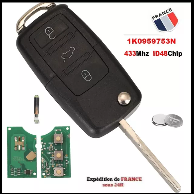 Clé générique Vierge Golf 6 VI Polo Scirocco Touran TiguAn Jetta Eos 1K0959753N