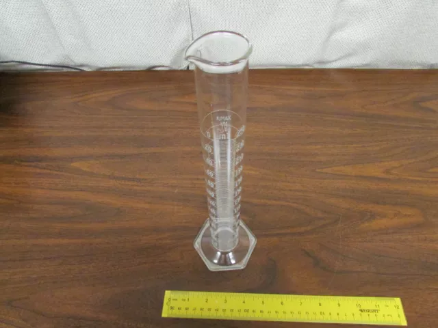 Vintage KIMAX USA GLASS 25ml SINGLE SCALE TD Graduated Cylinder 20 C