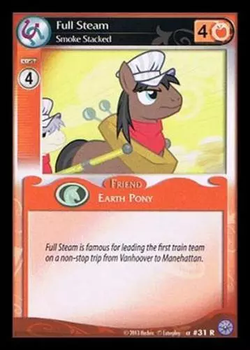 1x Full Steam, Smoke Stacked - 31 - My Little Pony Premiere Edition MLP CCG
