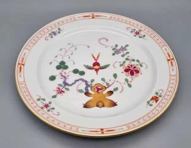 Meissen Kuchen Teller Porzellan, Kakiemon, Fels Vogel Blüten Malerei, 1. Wahl