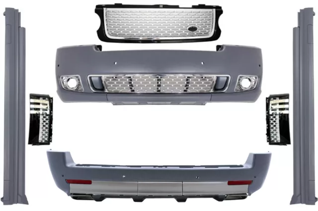 Kit pour Rover Vogue L322 02-12 Noir Argent Grille Édition Autobiography Look