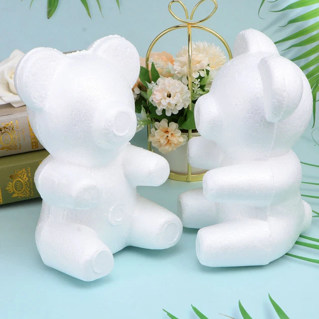 2 piezas Oso de San Valentín hágalo usted mismo artesanía divertido animal oso modelo fiesta adorno