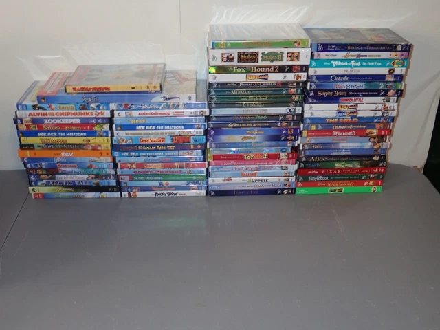 76 BRAND NEW DIsney Pixer Animated Family Movie DVD Lot 76 NOS DVDs 76-brand-new-disney-pixer-animated-family-movie-dvd-lot-76-nos-dvds