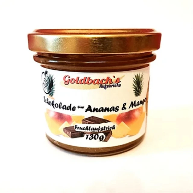 Cioccolato bacia ananas-mango spalma frutta