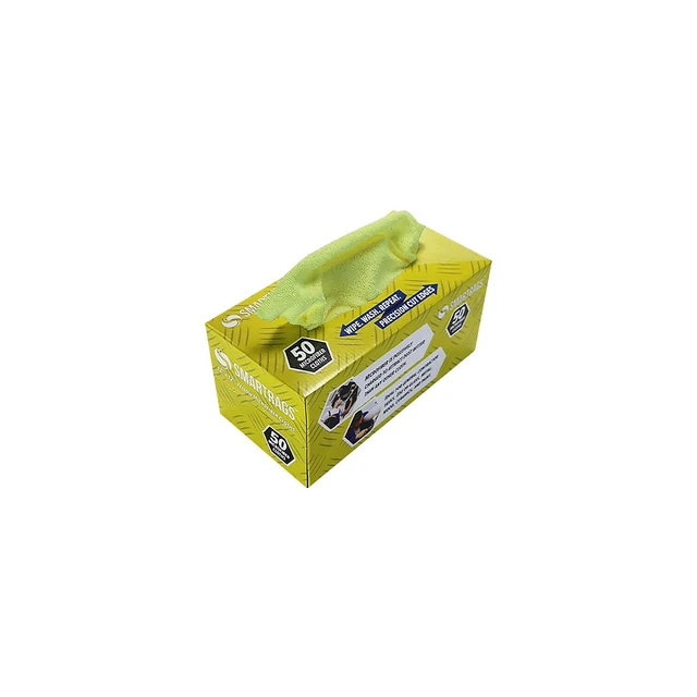 Monarch Brands SmartRags Microfiber Rags Yellow 50/Box (M950Y)