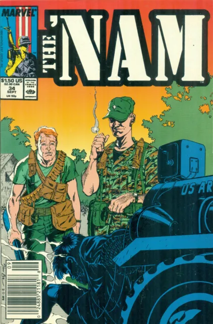 The Nam #34 By Murray Vansant Vietnam War Jim Lee Cover POW MIA Marvel NM/M 1989