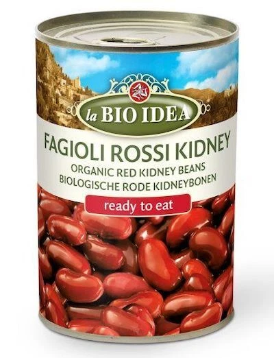 (6,63 EUR/kg) la BIO IDEA Fagioli Rossi 6x400g in scatola, Fagioli BIO