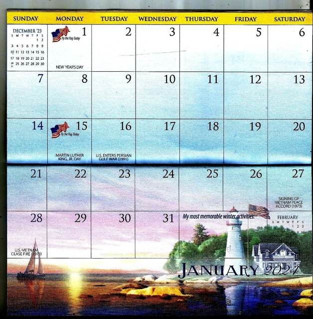 '' DAV '' ''A YEAR TO REMEMBER 2024'' PLANNER/ FULL CALENDAR