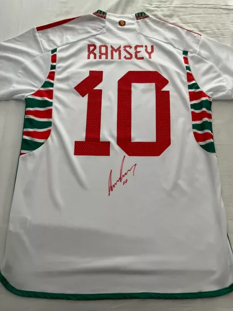 Aaron Ramsey Signed Wales Shirt