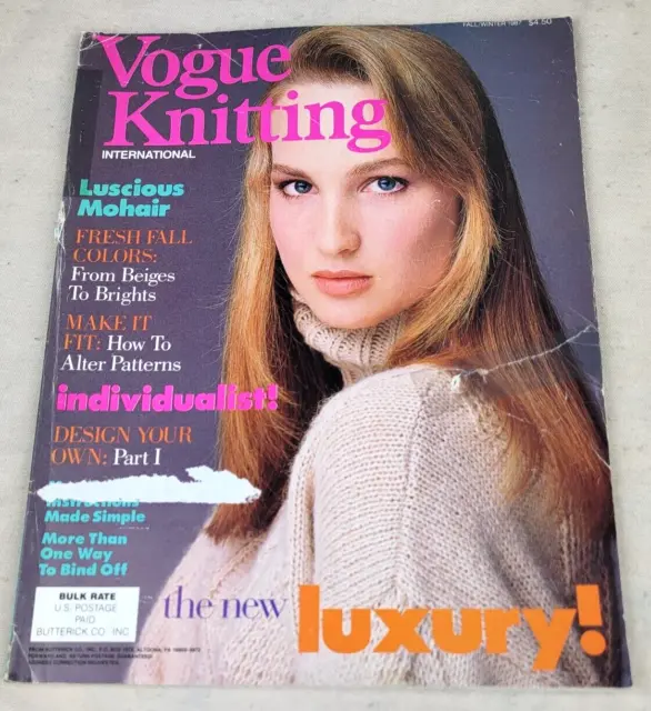 Vintage Vogue Knitting International Knitting Magazine Fall/Winter 1987