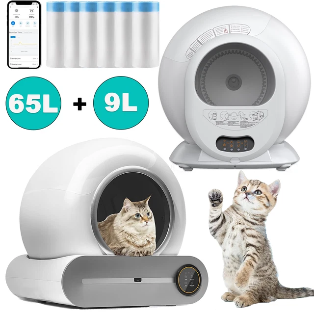 TRIUMPHKEY Selbstreinigendes Katzenklo 90L - APP Steuerung & Gesundheitsmonitor | XXL