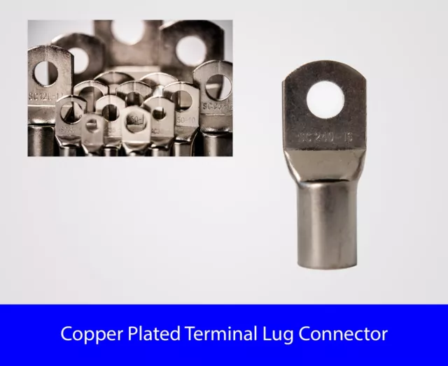 Copper Lug Terminal Battery Welding Cable Tube Connector Ring Crimp SC Type UK.