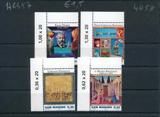 San Marino 2239-2242 (completa edición) nuevo con goma original Eckrandstücke