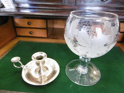Daum diamètre 31 cm Grande coupe cristal gravé Brasserie St Nicolas Vezelise 