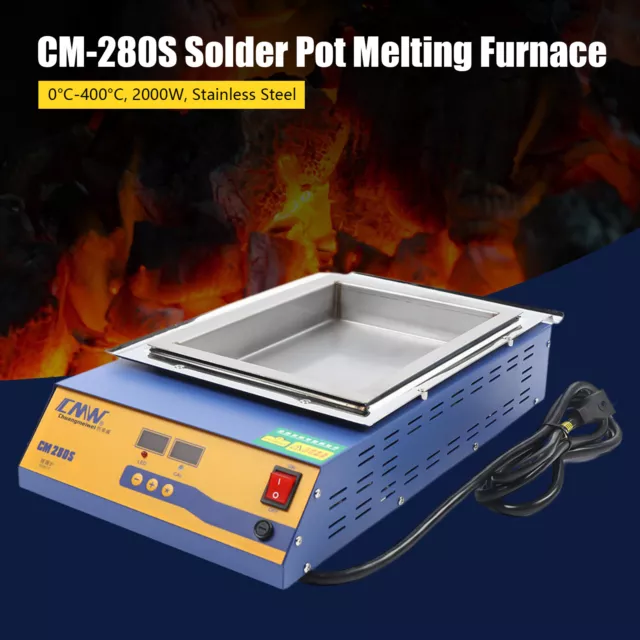 CM-280S Digital Lead-Free Titanium Solder Soldering Pot Tin Heating Element 2KW