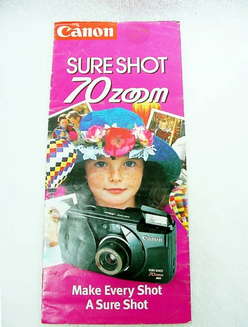 Folleto zoom Canon Sure Shot 70 | 6 piezas | 1995 | fotos y artículos | $4,75 |