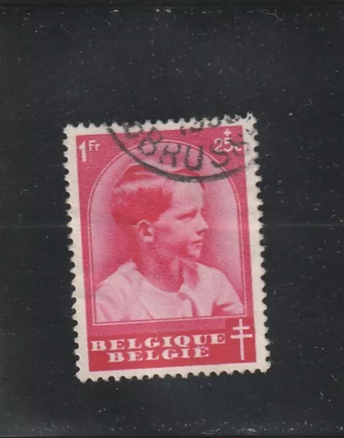 L6181 BELGIQUE timbre Y&T N° 443 de 1936 " Effigie Prince Baudouin  " Oblitéré
