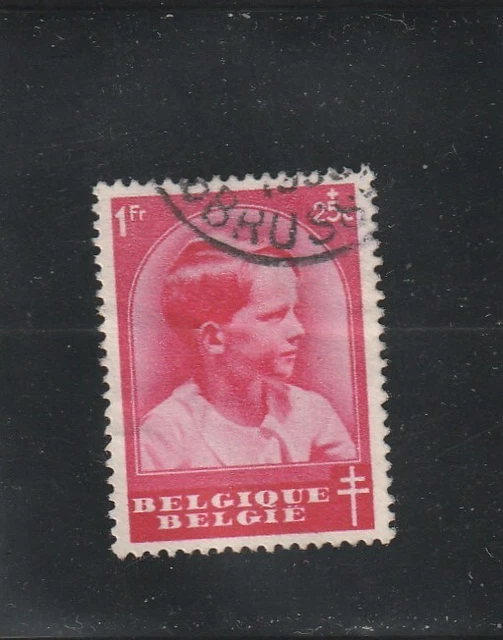 L6181 BELGIQUE timbre Y&T N° 443 de 1936 " Effigie Prince Baudouin  " Oblitéré