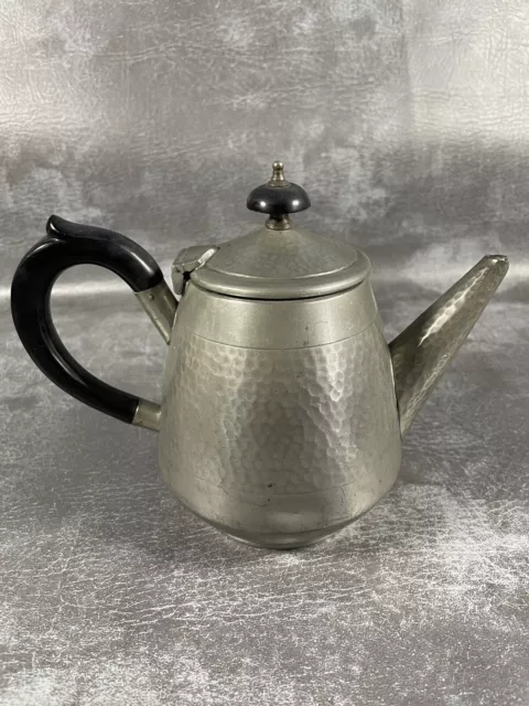 Abbey Pewter Teapot. Osborne & Co Sheffield. Late 1920’s Early 1930’s 3