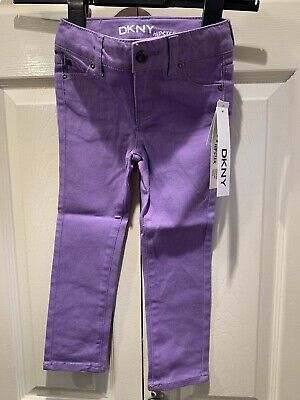 DKNY Girls Skinny Fit Hipster Jeans Purple Age 4T