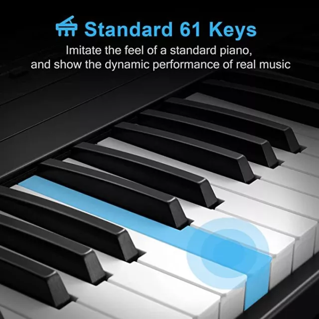 61 Keys Keyboard Piano for Beginners, Piano/Keyboard with Music Stand ÖZEN SAAT 2