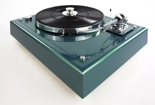 Restored Thorens TD166 Mkii Turntable Flight Green Metallic Sme