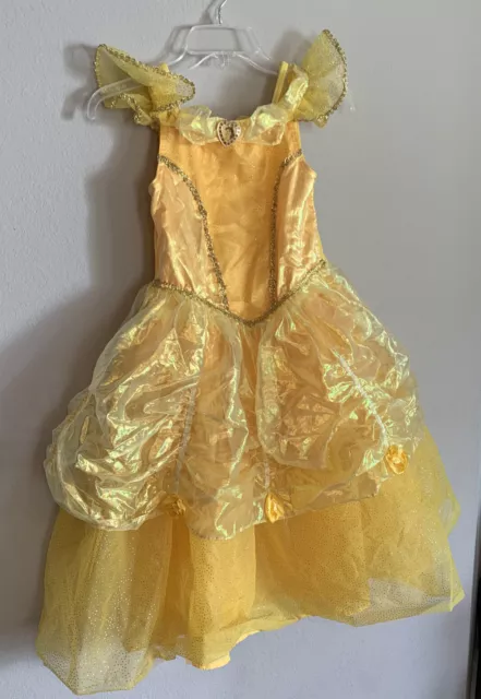 DISNEY STORE BELLE Costume Gown Dress Princess Beauty and the Beast ...