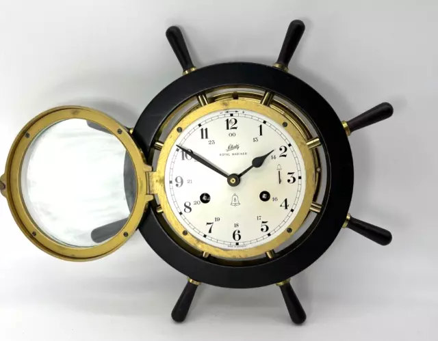 Vintage Schatz Royal Mariner German 8 Day Ship Clock  Maritime