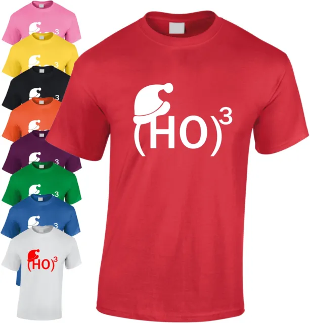 ( Ho) 3 per Bambini T Shirt Regalo di Natale Babbo da Tee Ragazzi Divertente