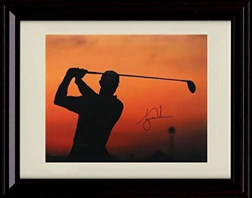 Framed Tiger Woods Autograph Replica Print - Win at Augusta