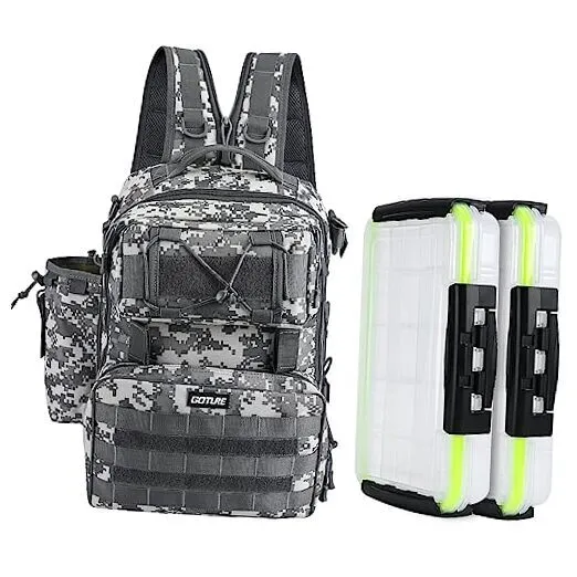 Ghosthorn Fishing Tackle Backpack Storage Bag - Outdoor Shoulder Backpack -  F