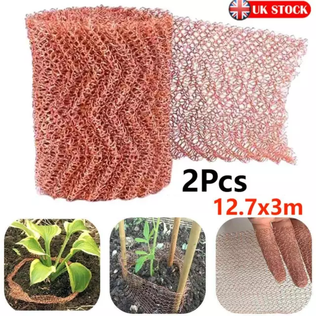 2Pcs 3M Copper Mesh Knitted Soffit Mesh Rat Rodent Slug Snail Control Blocker