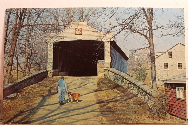 Pennsylvania PA Berks County Kutz Mill Bridge Hex Sign Postcard Old Vintage Card Pennsylvania PA Berks County Kutz Mill Bridge Hex Sign Postcard Old Vintage Card