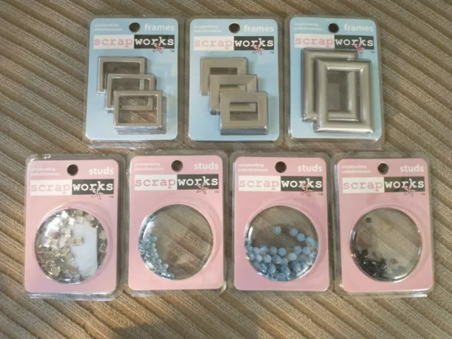 Lot Scrapworks MM and Rebecca Sower NEW studs frames free shipping READ