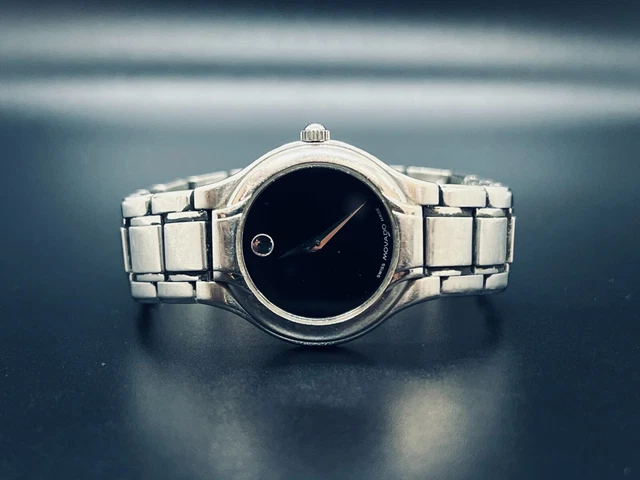 Orologio Movado Museum Acciaio Inox 25mm Classico Quarzo Nero 84 E4 1841